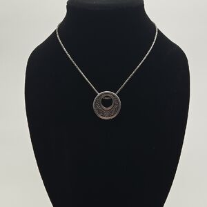 Brighton Silver Circle Pendant Necklace
